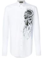 Versace Printed Patch Shirt - White
