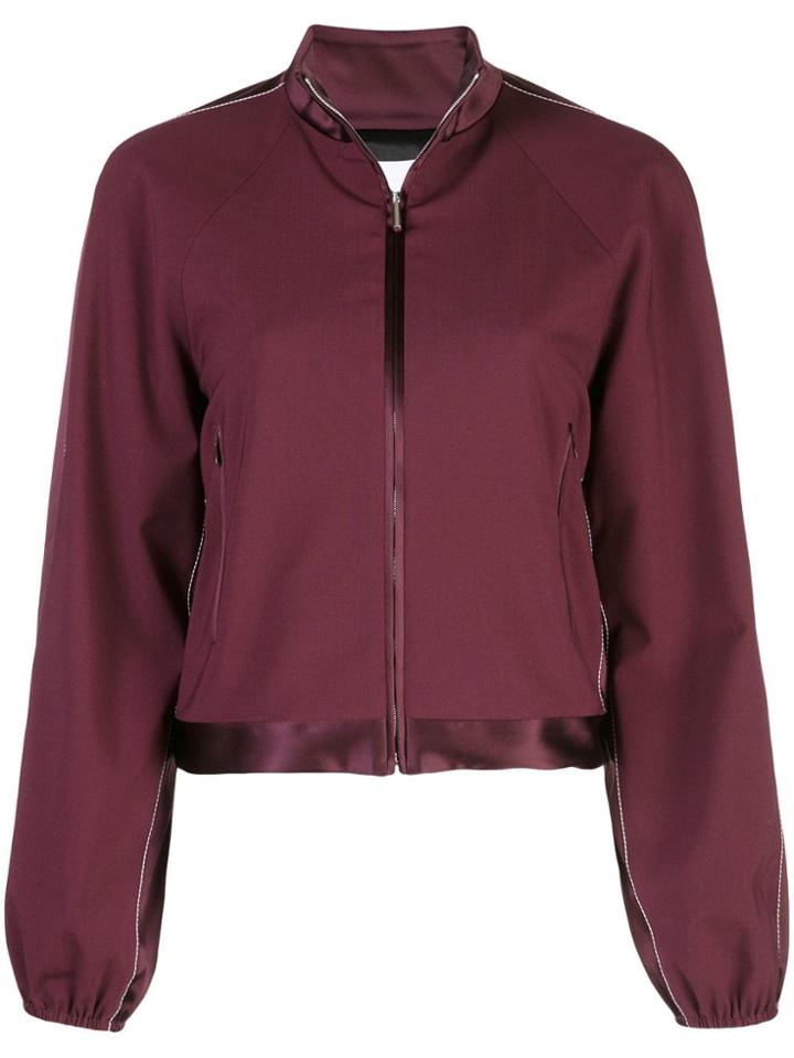 Rosetta Getty Zipped Bomber Jacket - Red