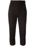 Yves Saint Laurent Vintage Textured Cropped Trousers, Women's, Size: 38, Black