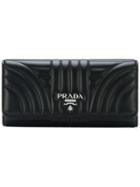 Prada Quilted Continental Wallet - Black