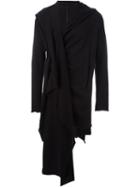 Barbara I Gongini Wrap-style Long Cardigan, Men's, Size: 2, Black, Cotton