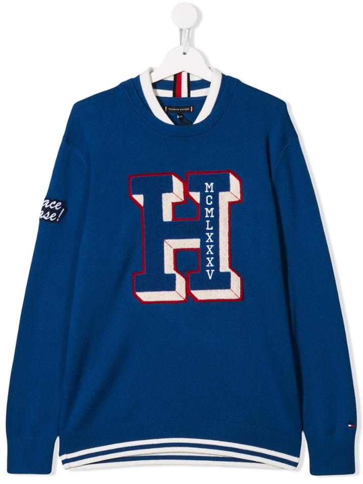 Tommy Hilfiger Junior Letterman Sweatshirt - Blue