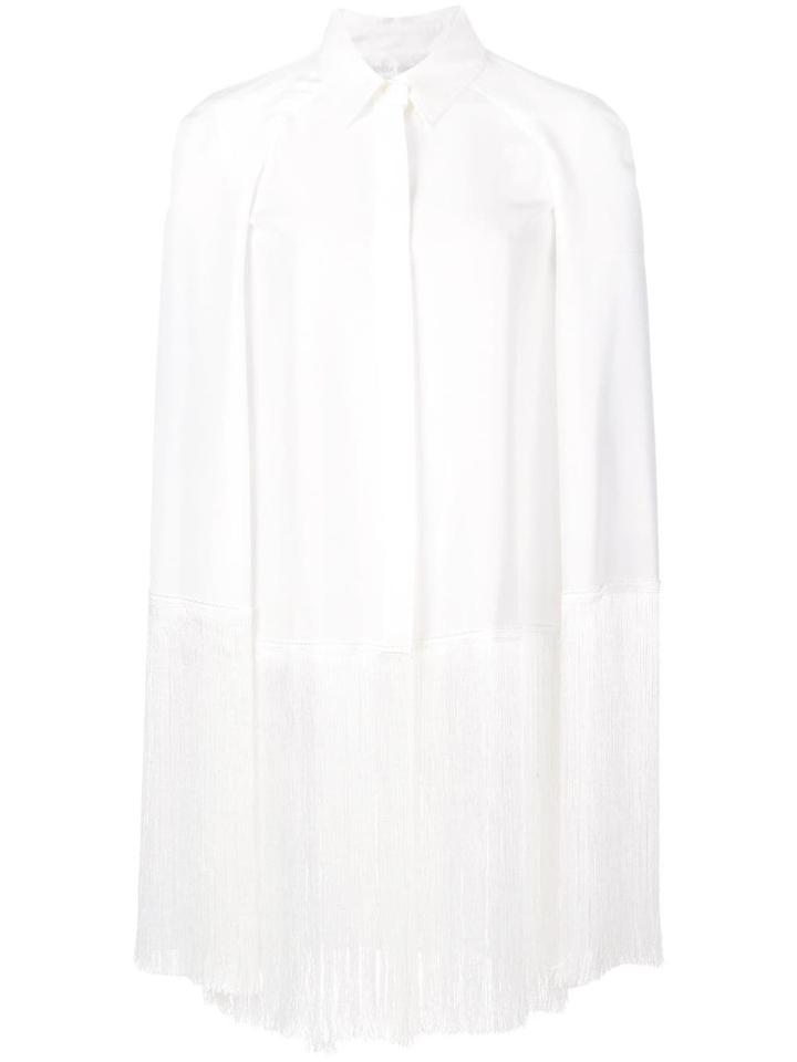 Alberta Ferretti Fringed Hem Shirt - White