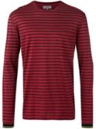 Lanvin - Long Sleeve Breton T-shirt - Men - Cotton - M, Red, Cotton