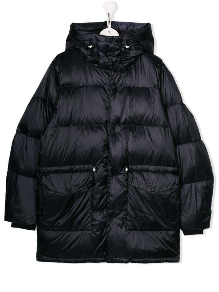 Emporio Armani Kids Teen Padded Coat - Blue