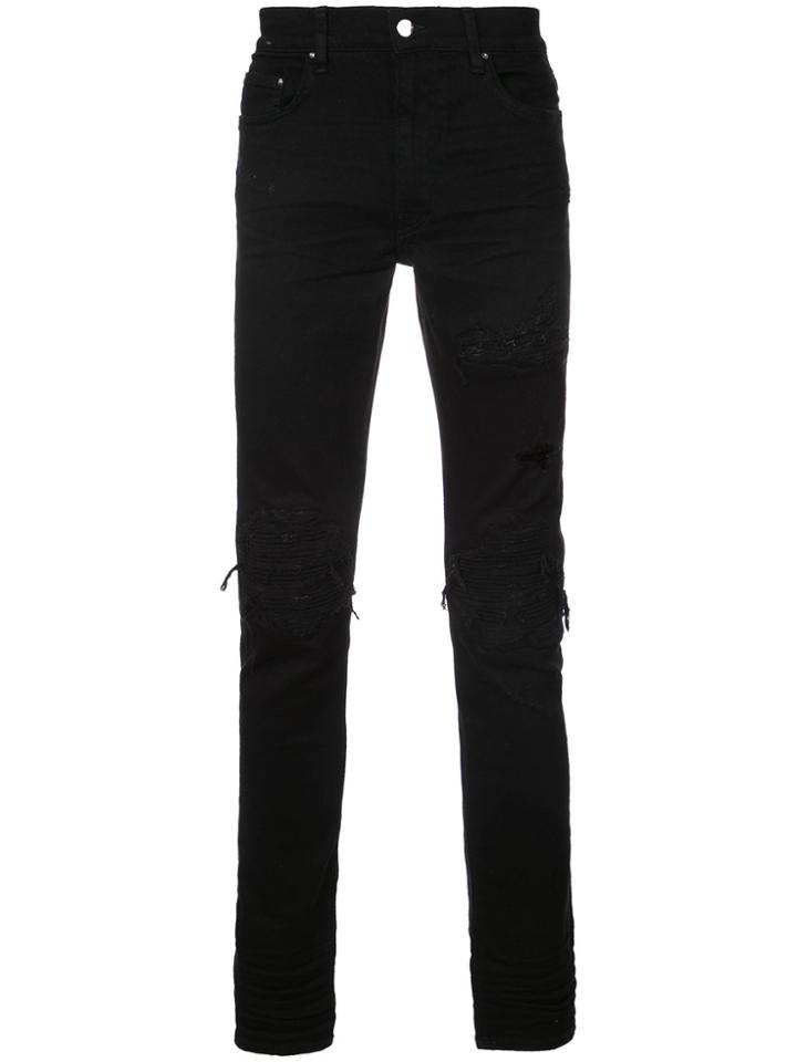Amiri Slim Distressed Jeans - Black