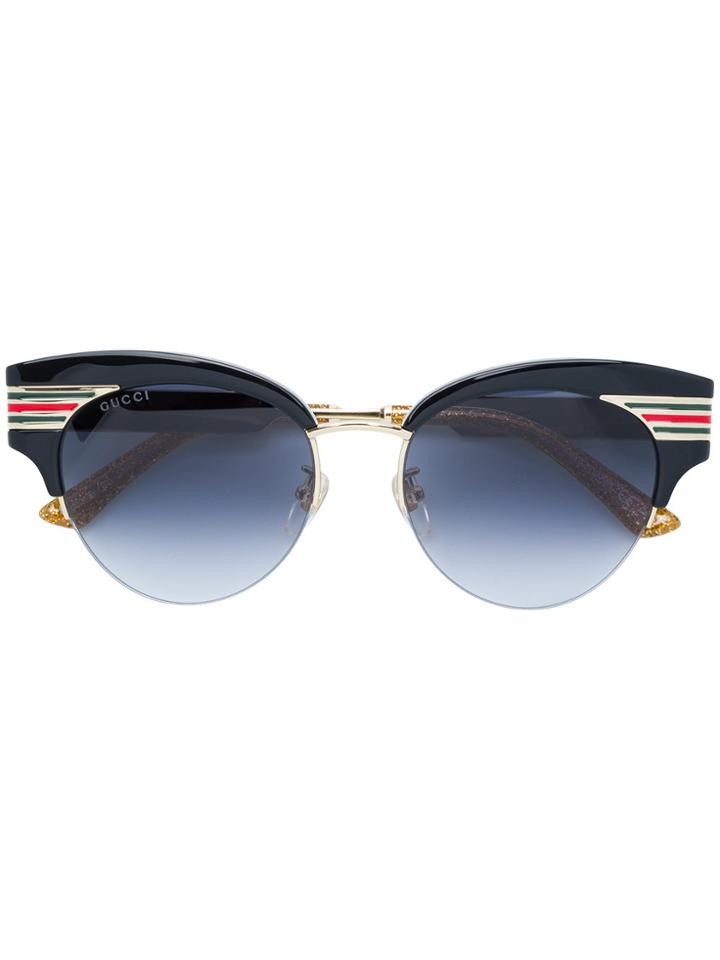 Gucci Eyewear Cat Eye Shaped Sunglasses - Black