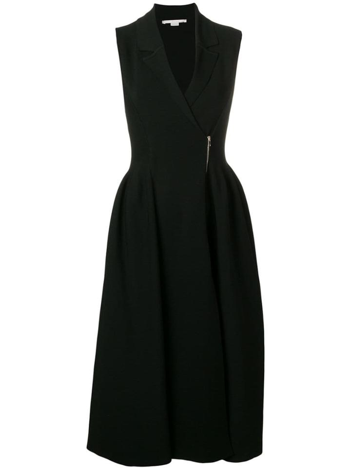 Stella Mccartney Godet Gilet Dress - Black