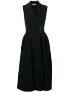Stella Mccartney Godet Gilet Dress - Black