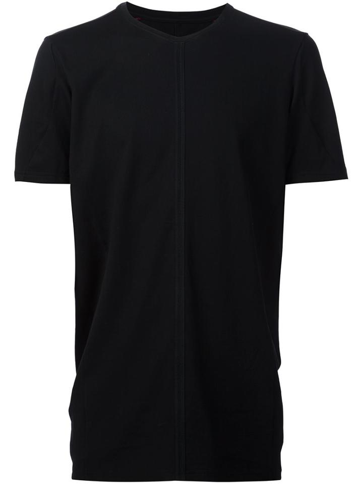 Devoa Panel Detail T-shirt, Men's, Size: 3, Black, Cotton