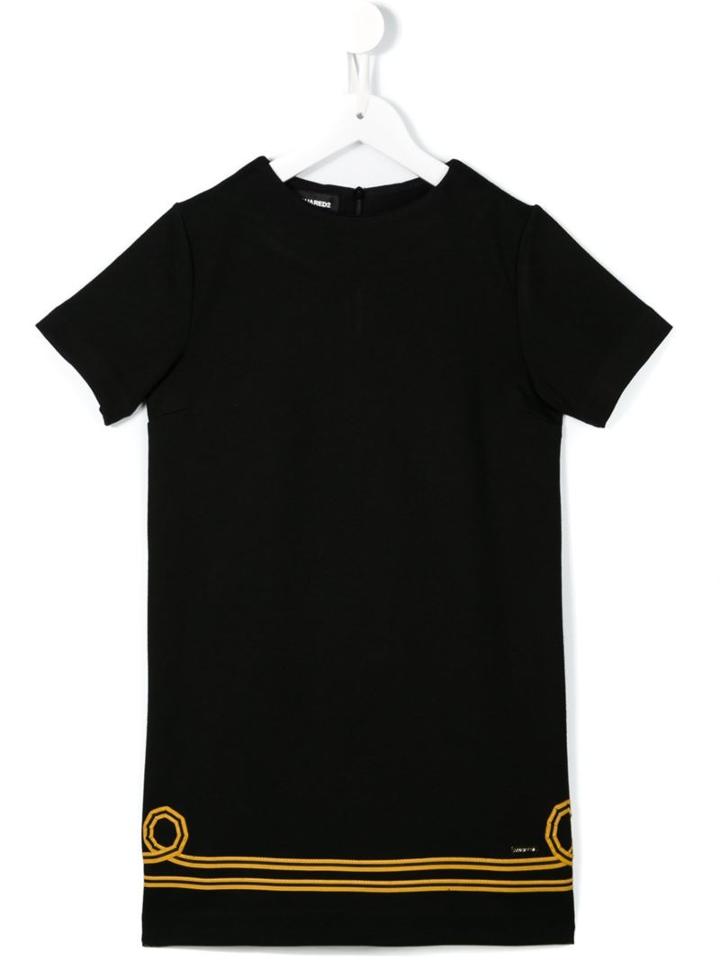 Dsquared2 Kids Swirl Embellished Dress, Girl's, Size: 10 Yrs, Black