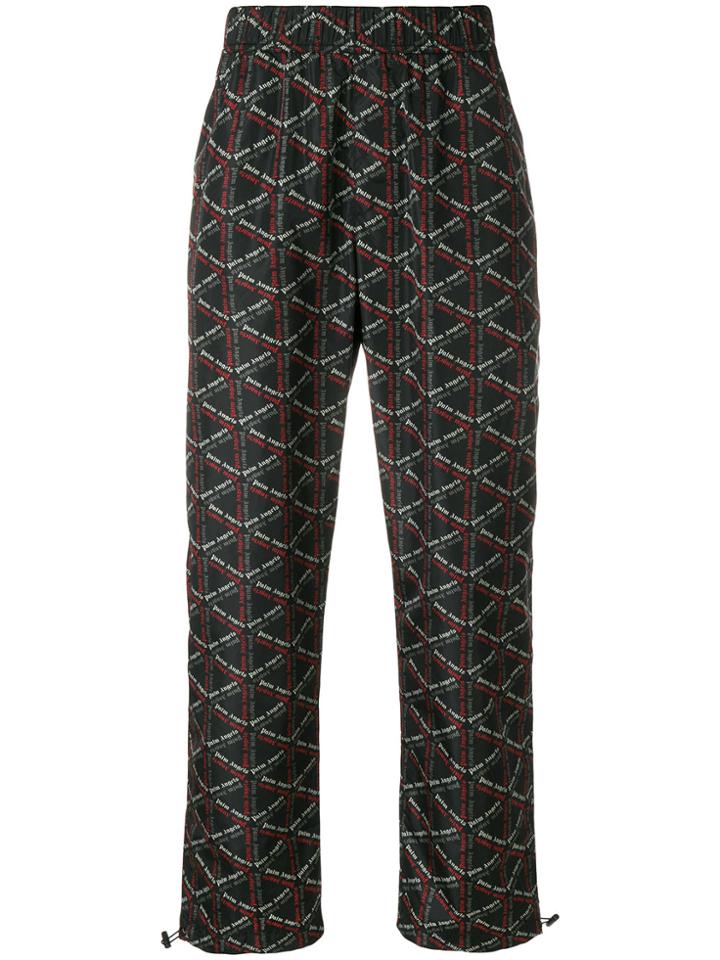 Palm Angels Monogram-print Track Pants - Black