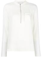 Fabiana Filippi Zip Detail Long-sleeve Blouse - White