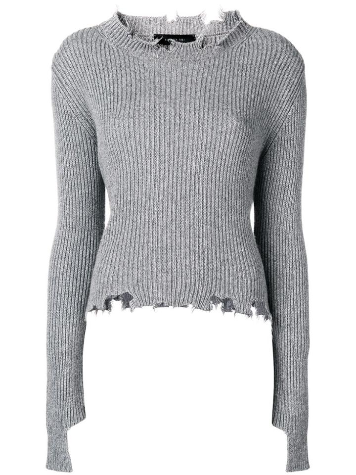 Federica Tosi Destroyed Sweater - Grey