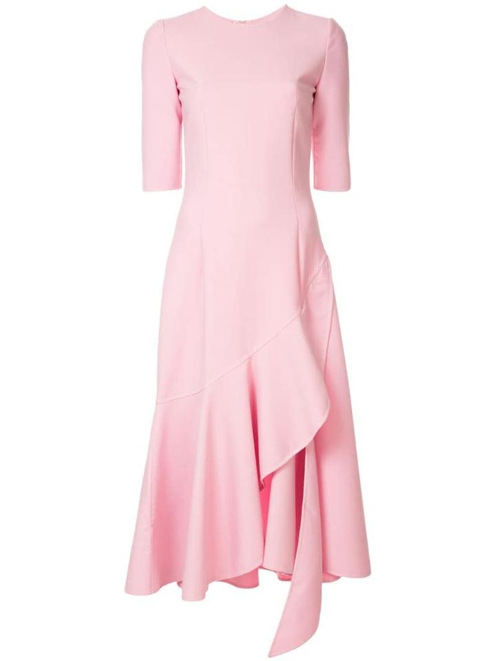 Oscar De La Renta Asymmetric Double-face Dress - Pink