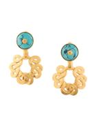Chanel Pre-owned Cc Logos Hoop Earrings - Gold