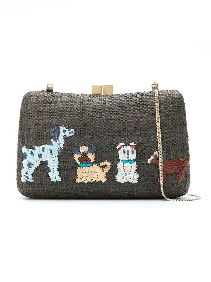 Serpui Straw Clutch - Brown