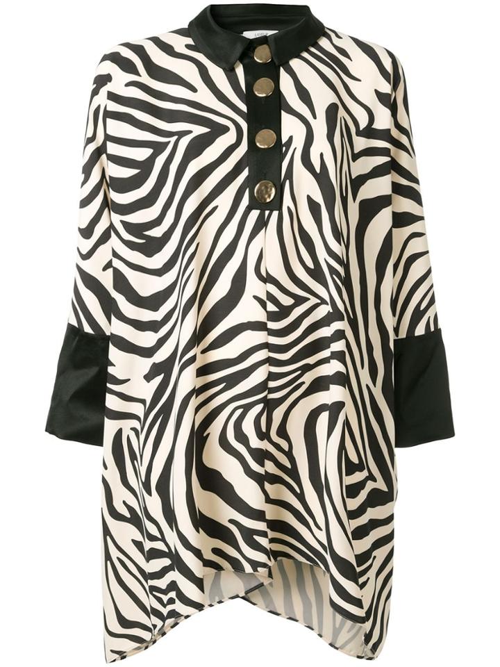 Layeur Zebra Print Blouse - White