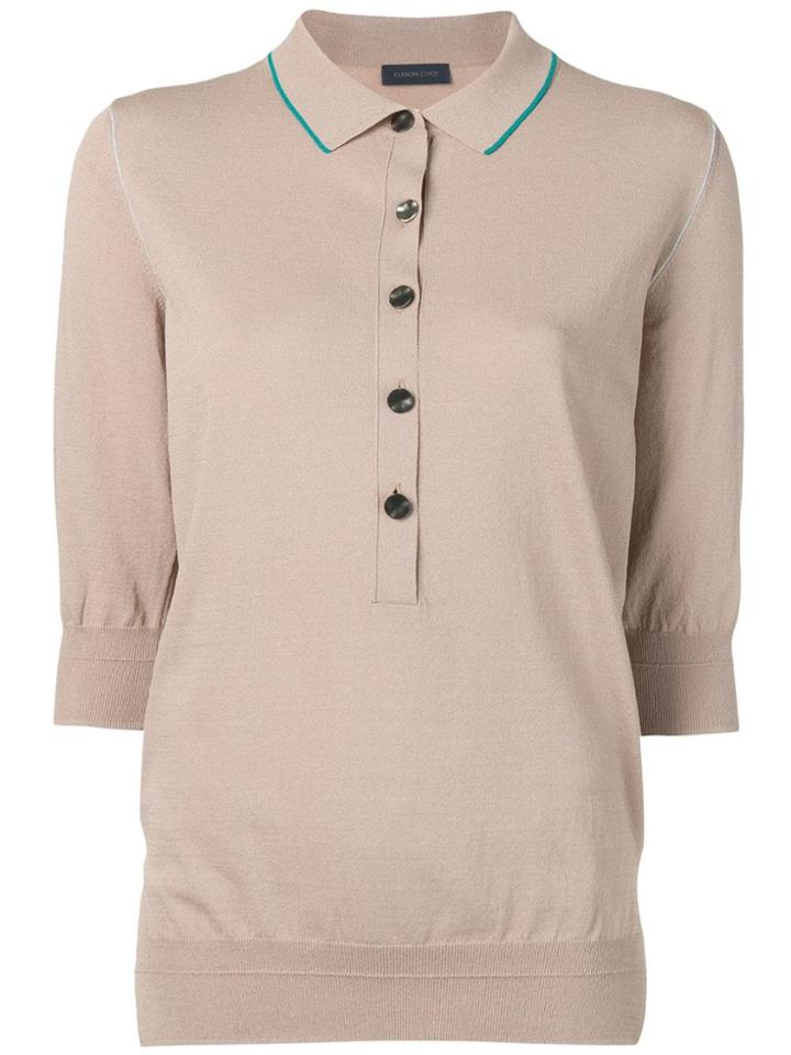 Eudon Choi 3/4 Sleeves Polo Shirt - Neutrals