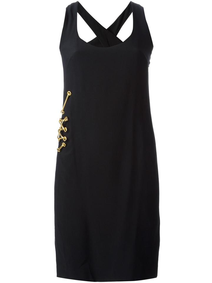 Gianfranco Ferre Vintage Lace-up Hardware Detail Dress - Black
