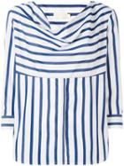 Barba - Striped Blouse - Women - Cotton - 40, White, Cotton