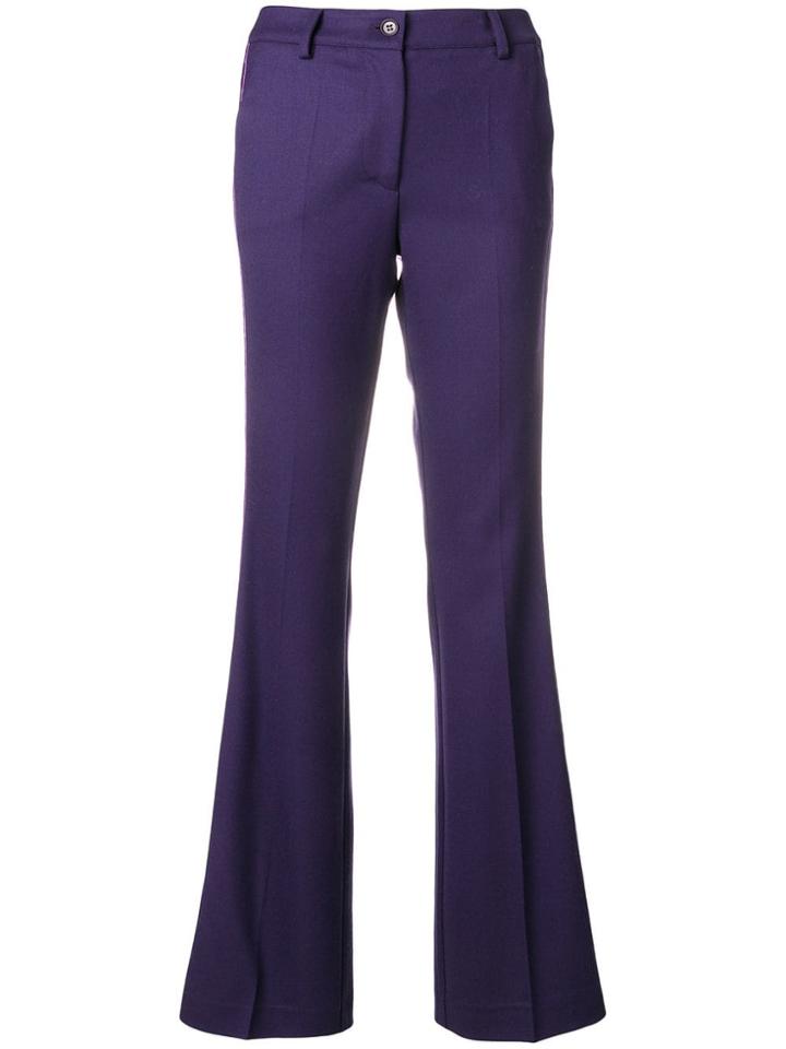 P.a.r.o.s.h. Side Panelled Flared Trousers - Pink & Purple