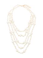Edward Achour Paris Beaded Multi String Necklace - White