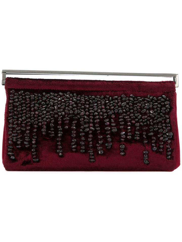 Gucci Vintage Beaded Clutch - Red