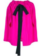 Rochas Bow Detail Cape - Purple