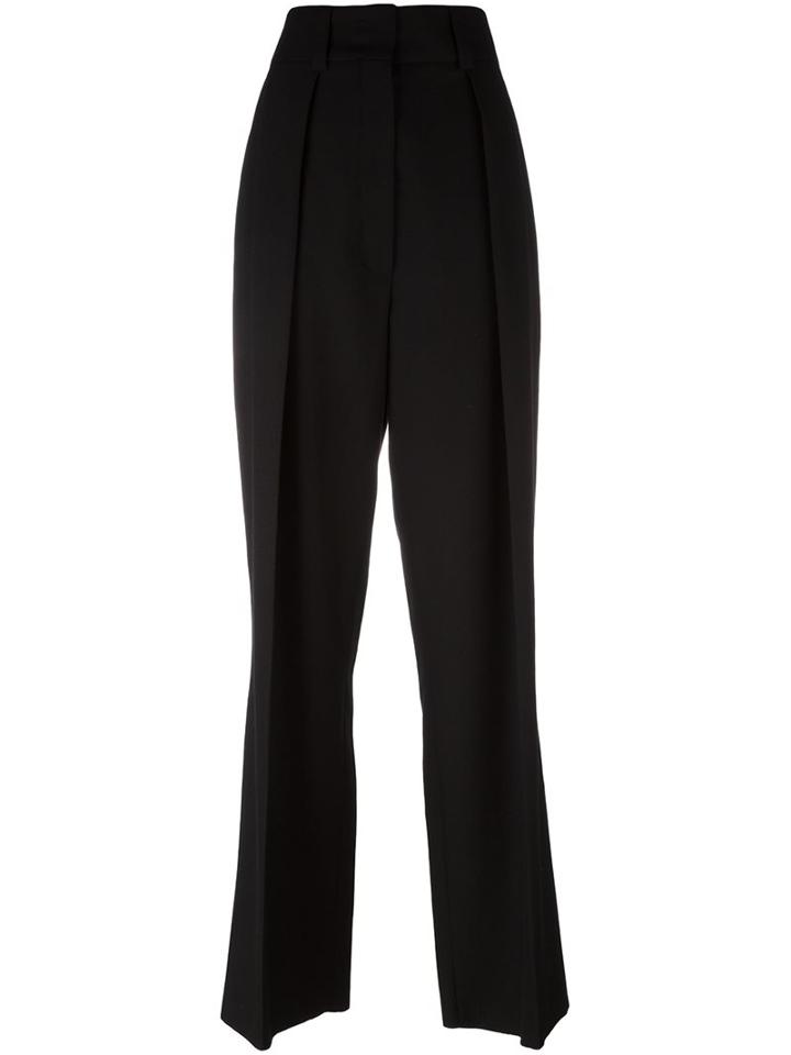 Sportmax Flared Trousers, Women's, Size: 44, Black, Virgin Wool