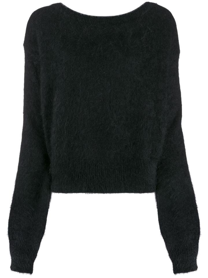 Semicouture Rear-tied Sweater - Black