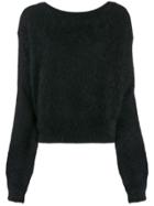 Semicouture Rear-tied Sweater - Black
