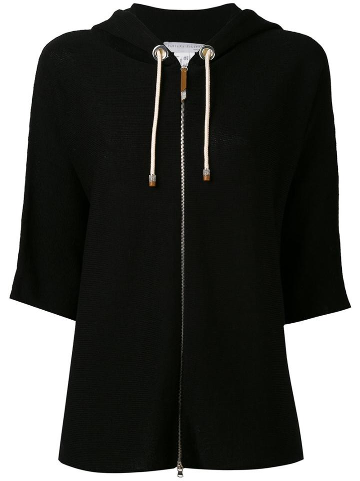 Knitted Cardigan - Women - Cotton - 46, Black, Cotton, Fabiana Filippi
