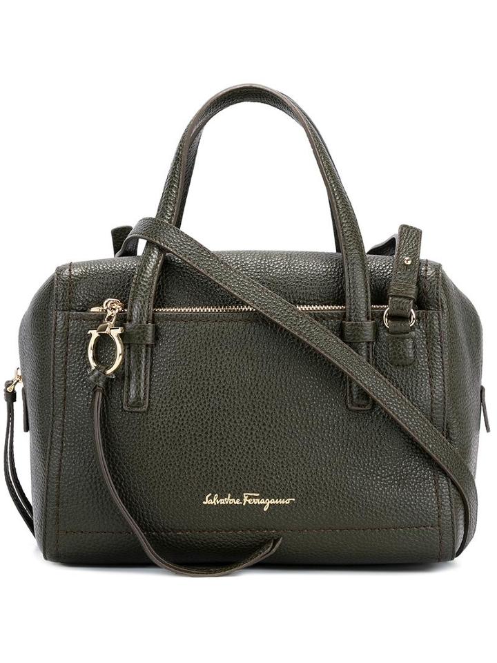 Salvatore Ferragamo Small Gancio Satchel, Women's, Green