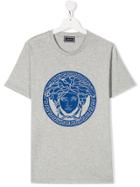 Young Versace Medusa Print T.shirt - Grey
