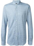Eleventy Button Down Shirt, Men's, Size: L, Blue, Linen/flax/cotton