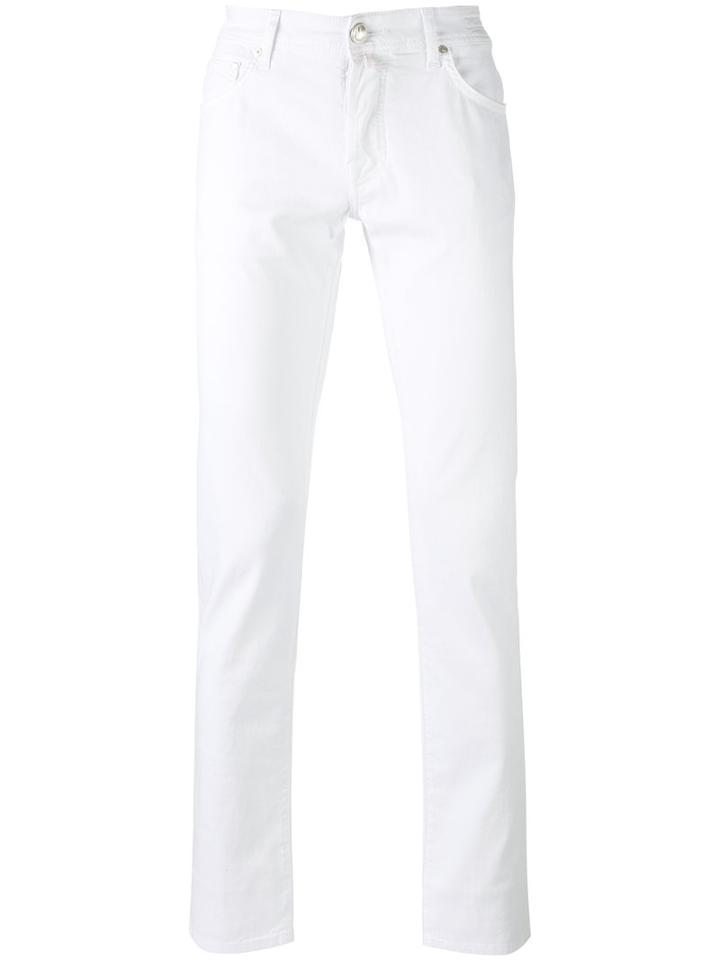 Jacob Cohen - Slim Fit Jeans - Men - Cotton/spandex/elastane - 33, White, Cotton/spandex/elastane