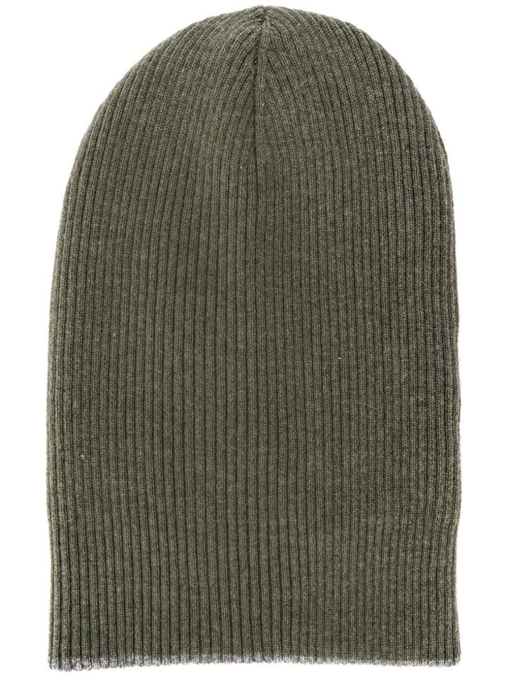 Brunello Cucinelli Ribbed Beanie - Green
