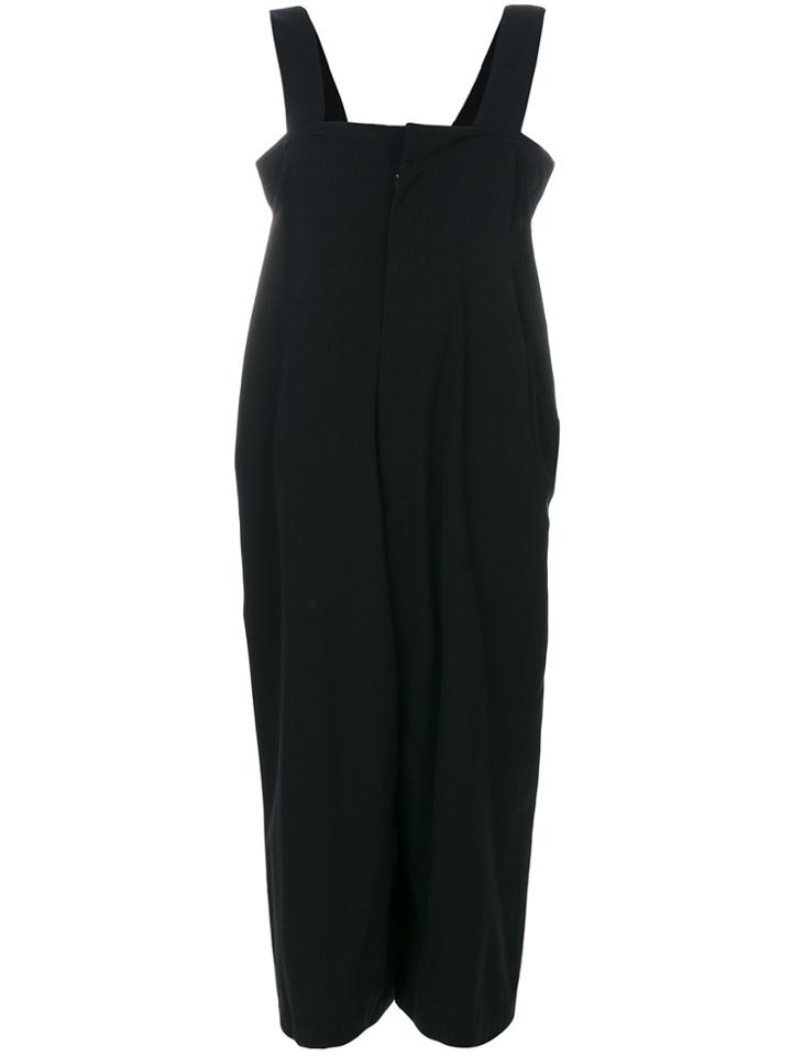 Yohji Yamamoto Relaxed Fit Dungarees - Black
