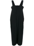Yohji Yamamoto Relaxed Fit Dungarees - Black