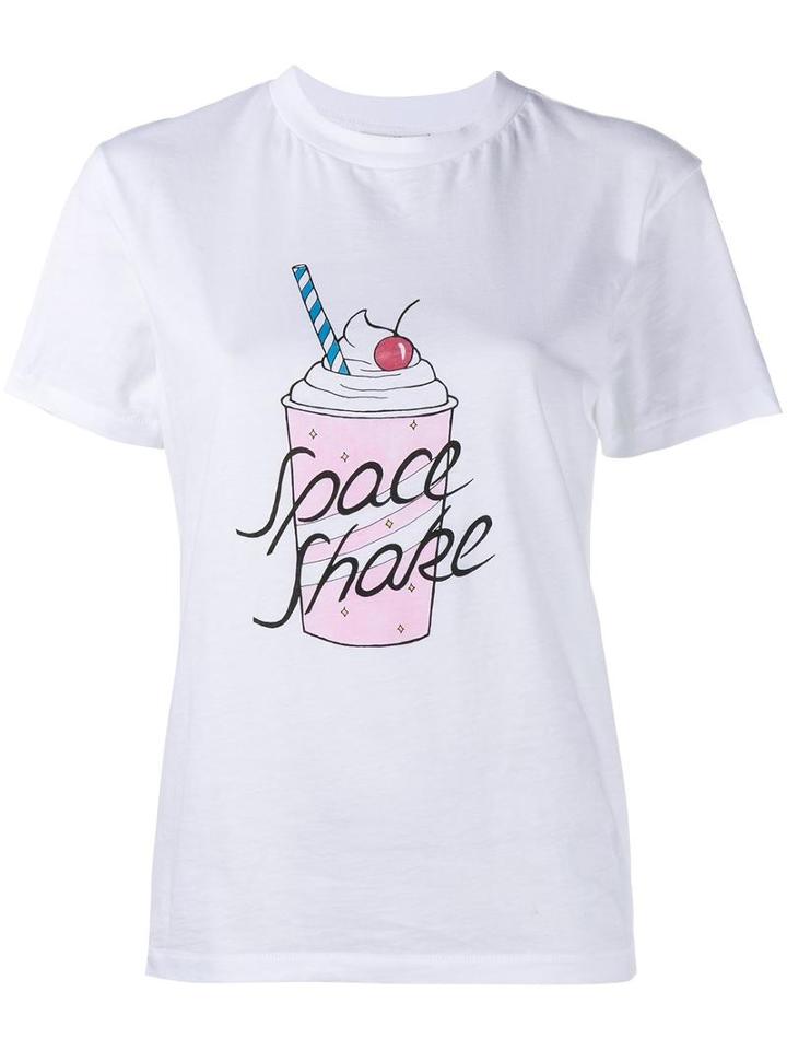 Ganni Space Shake Print T-shirt, Women's, Size: Medium, White, Cotton