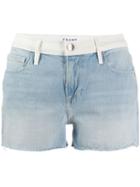 Frame Le Grand Garcon Colorblock Shorts - Blue