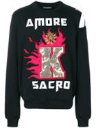 Dolce & Gabbana Kings Of Hearts Patch Sweatshirt - Black