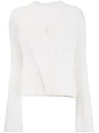 Misha Nonoo 'jacinta' Knitted Blouse, Women's, Size: Medium, White, Wool