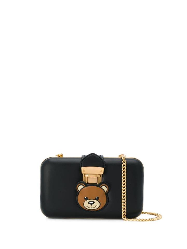 Moschino Teddy Pocket Clutch Bag - Black