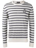 Dolce & Gabbana Striped Jumper, Men's, Size: 52, Grey, Virgin Wool