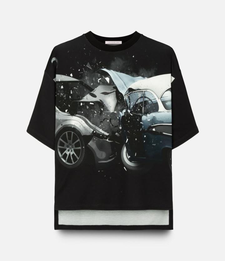 Christopher Kane Digital Print Car Crash T-shirt