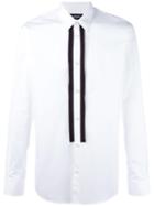 Dsquared2 Open Zip Placket Shirt, Men's, Size: 46, White, Cotton