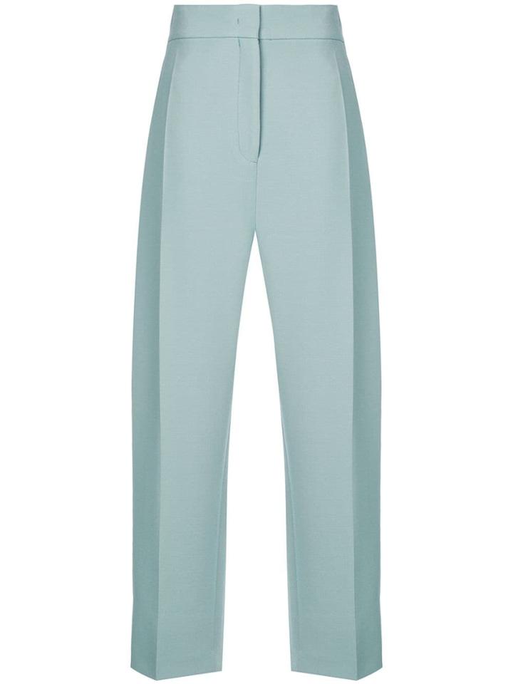 Joseph Pleated High-waisted Trousers - Blue