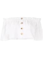 Venroy Off Shoulder Cropped Top - White